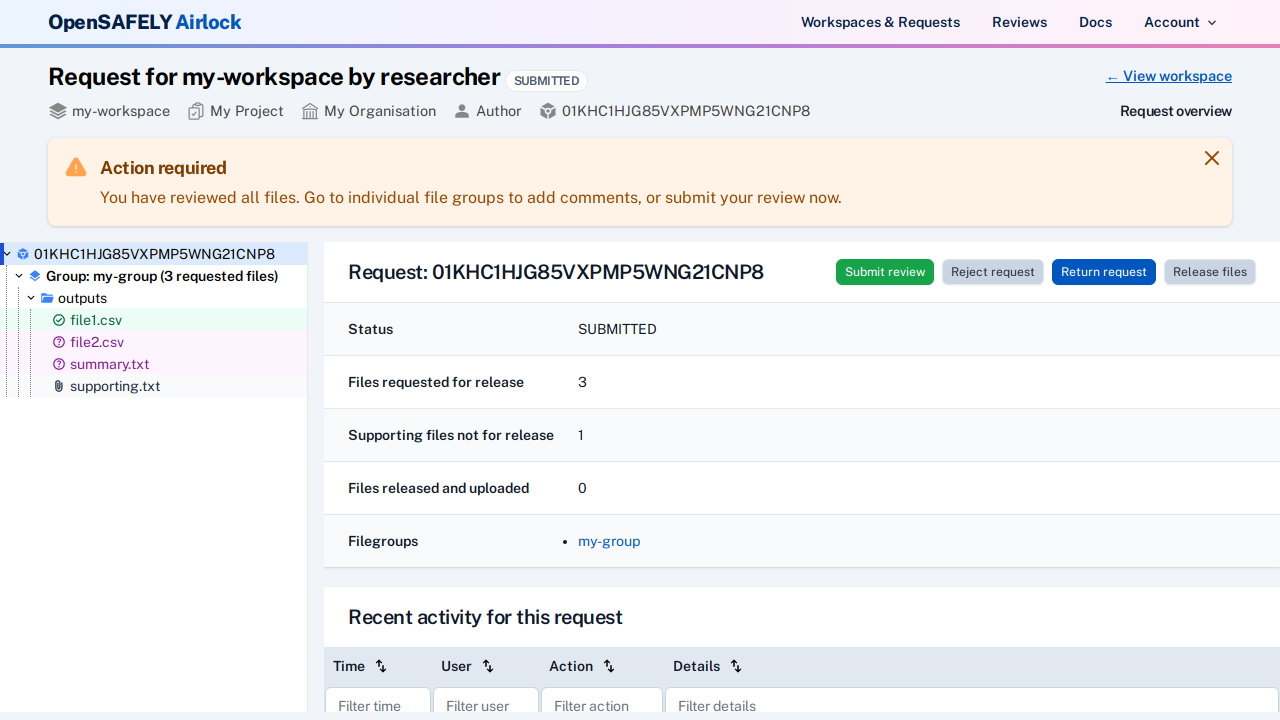 Submit independent review